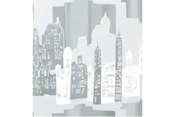 Spirella Duschvorhang Skyline Silver | 180 × 200 cm
