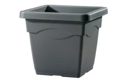 Teraplast Gefäss Quadro Anthrazit | 32 × 32 × 28 cm | 14 l
