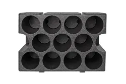 Casavino Styropor-Flaschengestell Schwarz | 24 × 30.1 × 45.5 cm | 12 Flaschen