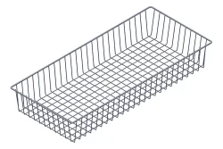 Drahtkorb mit TrägerWeissalu 80x35x12cm