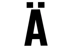 Folienbuchstabe Ä Schwarz | 10 cm
