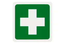 Schild Erste Hilfe Kreuz | 7.5 × 7.5 cm