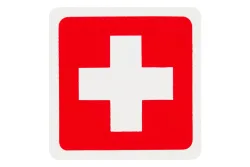 Schild Schweizer Kreuz | 7.5 × 7.5 cm