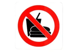 Schild Picknick Verboten | 7.5 × 7.5 cm