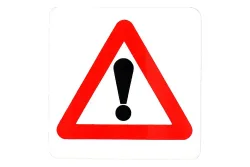 Schild Achtung Gefahr | 7.5 × 7.5 cm