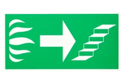 Nachtleuchtendes Schild Treppe | 15 × 31.5 cm