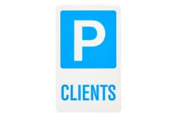 Schild «P Clients» | 19 × 33 cm