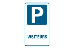 Schild P Visiteurs | 19 × 33 cm