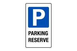 Schild Place de Stationnement Weiss | 30 × 50 cm