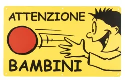 Schild Bambini Giocano | 30 × 50 cm