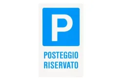 Schild Parcheggio Riservato | 30 × 50 cm
