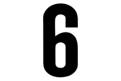 Folienzahl 6 Schwarz | 3 cm