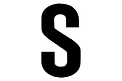 Folienbuchstabe Schwarz S | 3 cm