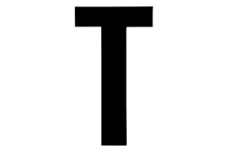 Folienbuchstabe Schwarz | T | 3 cm