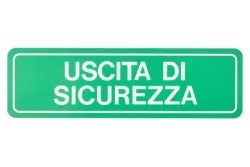 Schild «Uscita di sicurezza» | 9.5 × 33 × 0.1 cm