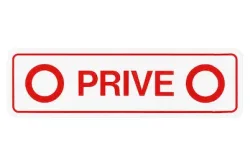 Schild Privée mit Symbol für Privatparkplätze | 33 × 9.5 cm