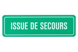 Schild Issue de Secours | 33 × 9.5 × 0.1 cm