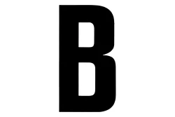 Folienbuchstabe B Schwarz | 6 cm