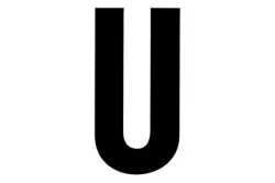 Folienbuchstabe Schwarz | U | 60 mm