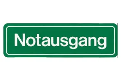Schild Notausgang | 33 × 10 × 0.1 cm