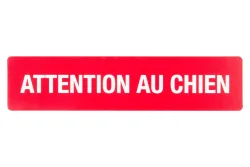 Schild «Attention au chien» | 0.1 × 5.8 × 24.5 cm