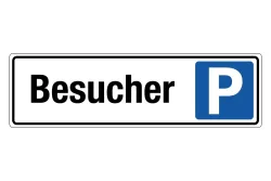 Schild P Besucher | 33 × 9.5 cm