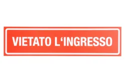 Schild Vietato l'ingresso | 5 × 20 cm