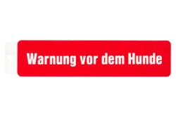 Warnung Vor Dem Hund Schild Rot | 24.5 × 5.8 cm