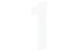 Folienbuchstabe Nr. 1 Weiss | 6 cm