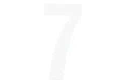 Folienbuchstabe Nr. 7 Weiss | 6 cm