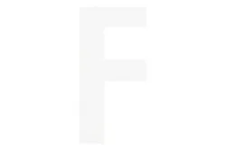 Folienbuchstabe Weiss F | 6 cm