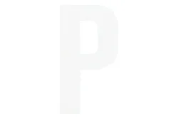 Folienbuchstabe P Weiss | 6 cm