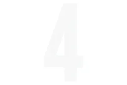Folienbuchstabe Nr. 4 Weiss | 9.5 cm