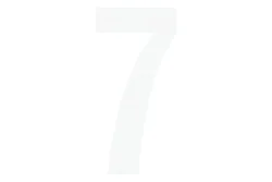 Folienbuchstabe Nr. 7 Weiss | 10 cm