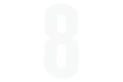 Folienbuchstabe Nr. 8 Weiss | 10 cm