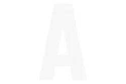 Folienbuchstabe A 95 mm weiss