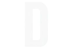 Folienbuchstabe Weiss D | 10 cm