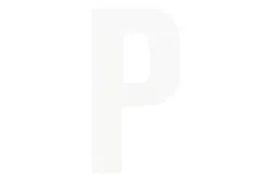 Folienbuchstabe P Weiss | 9.5 cm