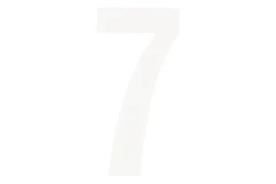 Folienbuchstabe Nr. 7 Weiss | 3 cm
