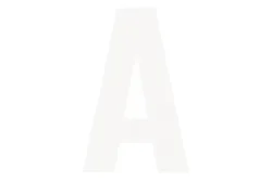 Folienbuchstabe A Weiss | 3 cm