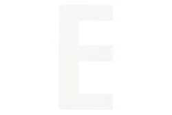 Folienbuchstabe E Weiss | 3 cm