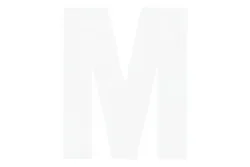 Folienbuchstabe M Weiss | 3 × 2.4 cm