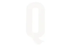 Folienbuchstabe Weiss | Q | 3 cm