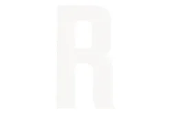 Folienbuchstabe Weiss R | 3 cm