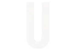 Folienbuchstabe Weiss U | 3 cm