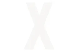 Folienbuchstabe Weiss X | 3 × 2 cm