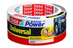 tesa Kraftklebeband extra Power Universal Weiss 50 mm (B) x 25 m (L) Kraftklebeband