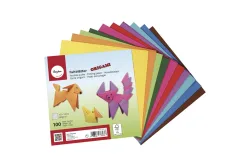 Rayher Origami-Faltblätter FSC Mix Credit Grau | 15 × 15 cm | 100 Stück