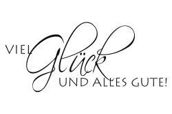 Rayher Holzstempel Viel Glück und alles Gute | 4 × 8 cm