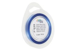 Glorex Satinband Blau | 10 m | 3 mm